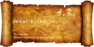 Antal Kilián névjegykártya